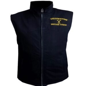 Yellowstone-Kevin-Costner-Black-Cotton-Vest.