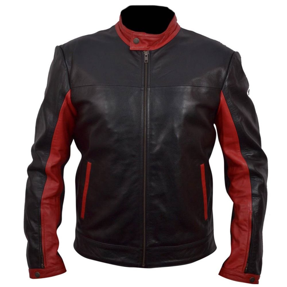 bruce-wayne-Black-motorcycle-jacket-1
