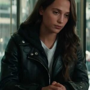 tomb-raider-alicia-vikander-black-leather-jacket