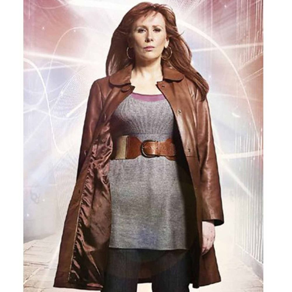Catherine-Tate-Doctor-Who-Brown-Leather-Coat-1