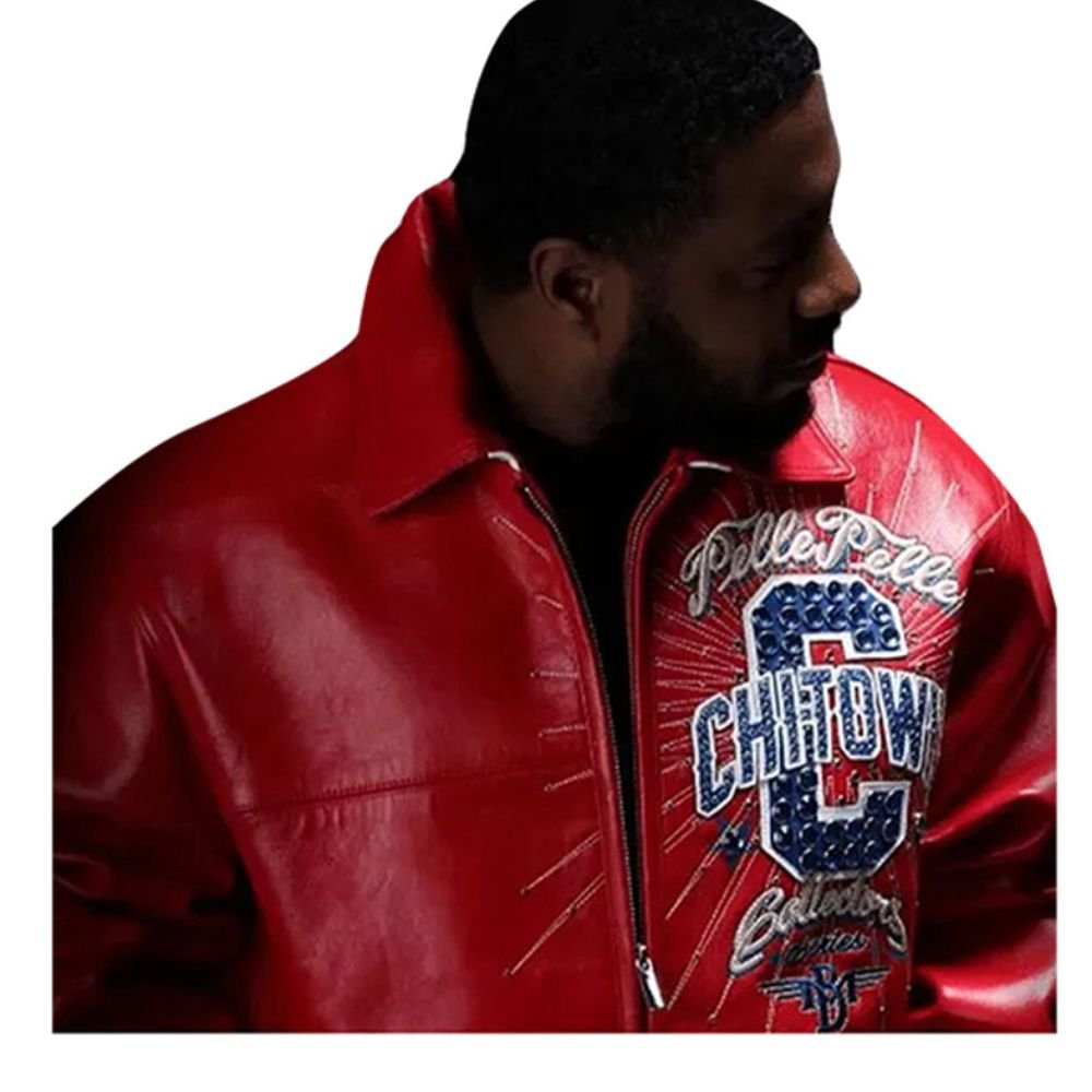 men-chi-town-pelle-pelle-red-leather-Jacket-1