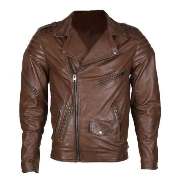 mens-biker-classical-brown-leather-jacket