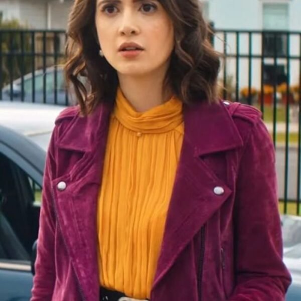 choose-love-2023-laura-marano-purple-suede-jacket