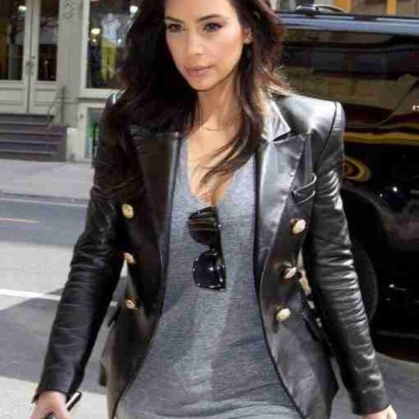 kim-kardashian-double-breasted-leather-jacket