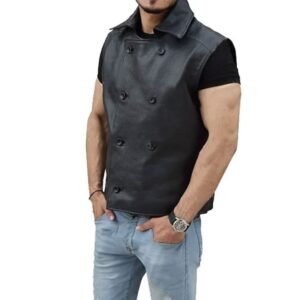 mens-leather-black-vest