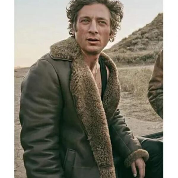 the-iron-claw-jeremy-allen-white-shearling-coat