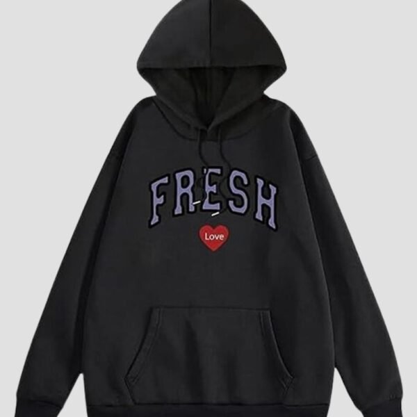 fresh-love-unisex-black-hoodie