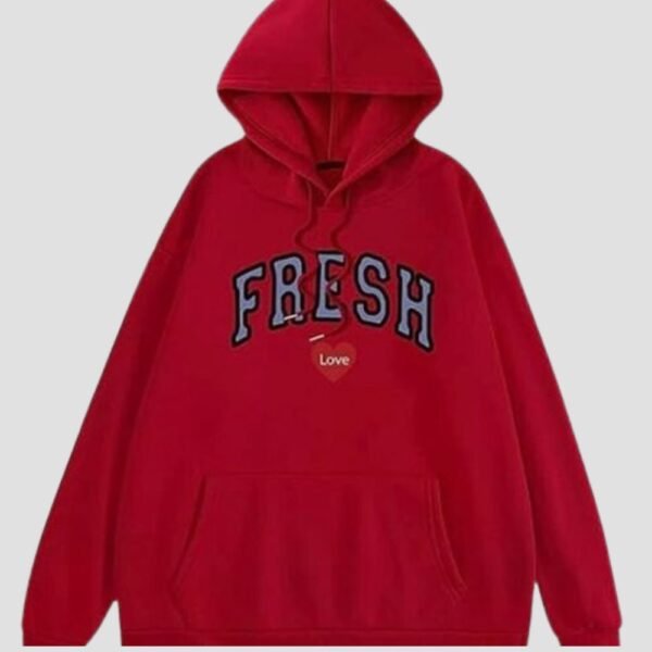 fresh-love-unisex-red-hoodie