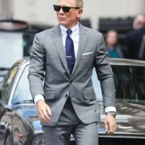 No Time To Die 2021James Bond (Daniel Craig) Grey Coat