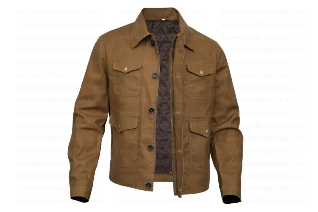 john-duttons-brown-cotton-jacket - Movies Leather Jacket