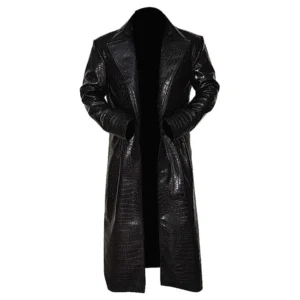 The Matrix Morpheus (Laurence Fishburne) Black Leather Coat