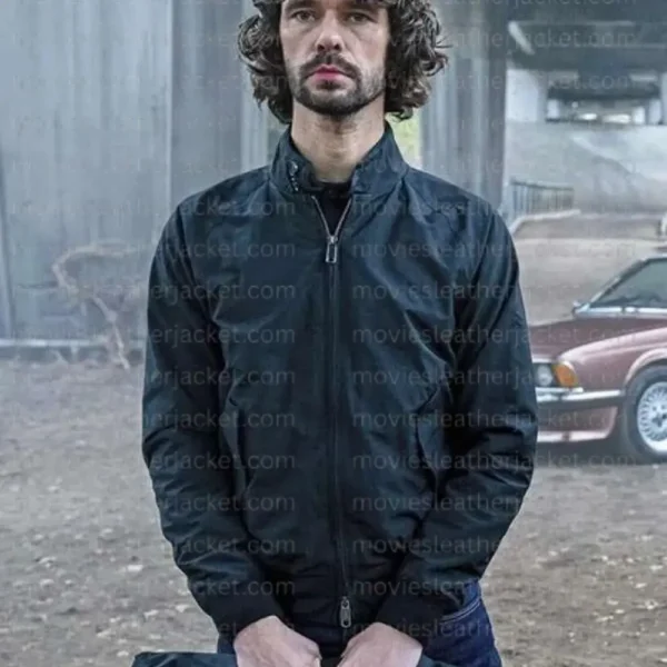 black-doves-ben-whishaw-black-outfit - Movies Leather Jacket