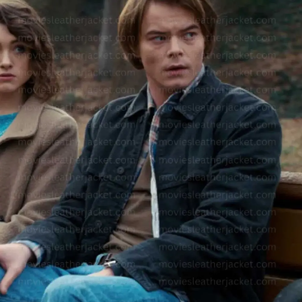 charlie-black-cotton-jacket - Movies Leather Jacket charlie-black-cotton-jacket.webp